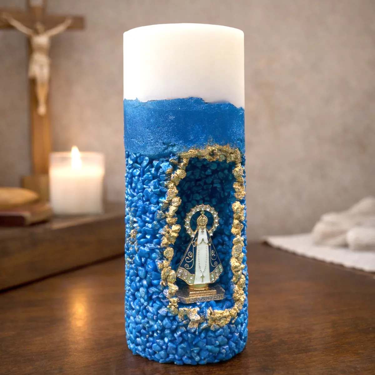 Vela Sagrada Azul Nossa Senhora Aparecida